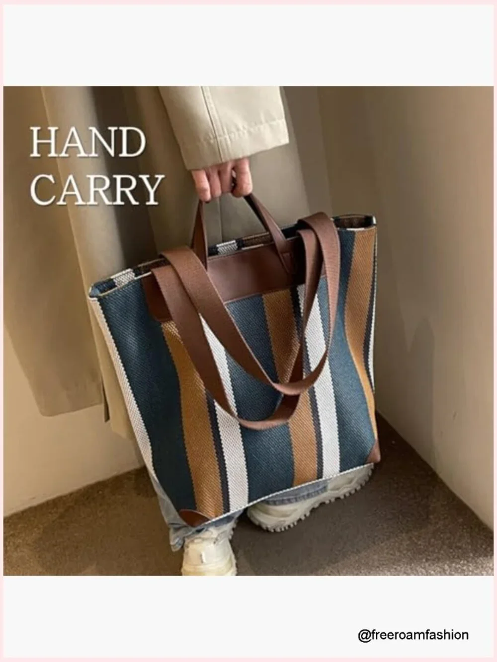 Large Canvas Work Tote Laptop Shoulder Bag Office Daily